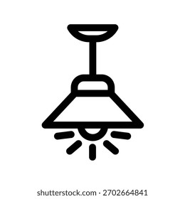 Modelo de design de vetor de ilustração de ícone de lâmpada de suspensão