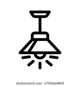 Modelo de design de vetor de ilustração de ícone de lâmpada de suspensão