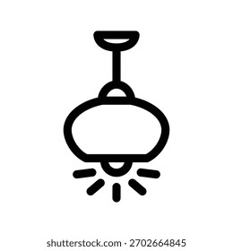 Modelo de design de vetor de ilustração de ícone de lâmpada de suspensão