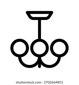 Modelo de design de vetor de ilustração de ícone de lâmpada de suspensão