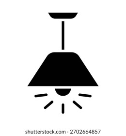 Modelo de design de vetor de ilustração de ícone de lâmpada de suspensão