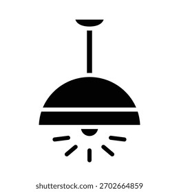 Modelo de design de vetor de ilustração de ícone de lâmpada de suspensão