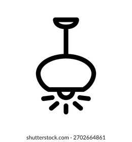 Icono de la lámpara colgante Ilustración Plantilla de diseño de Vector