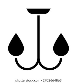 Modelo de design de vetor de ilustração de ícone de lâmpada de suspensão