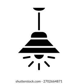 Modelo de design de vetor de ilustração de ícone de lâmpada de suspensão