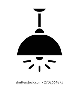 Modelo de design de vetor de ilustração de ícone de lâmpada de suspensão
