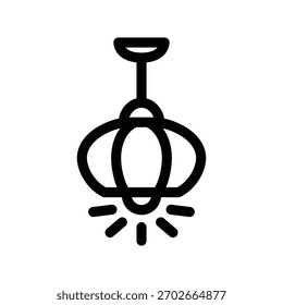 Modelo de design de vetor de ilustração de ícone de lâmpada de suspensão