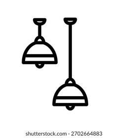 Modelo de design de vetor de ilustração de ícone de lâmpada de suspensão