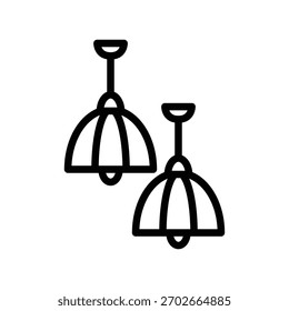 Modelo de design de vetor de ilustração de ícone de lâmpada de suspensão