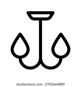 Modelo de design de vetor de ilustração de ícone de lâmpada de suspensão
