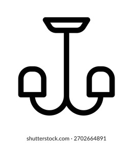 Modelo de design de vetor de ilustração de ícone de lâmpada de suspensão