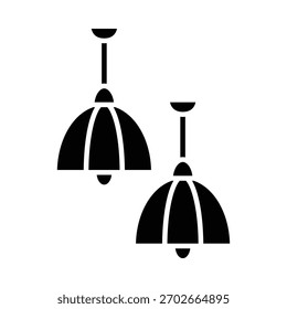 Modelo de design de vetor de ilustração de ícone de lâmpada de suspensão