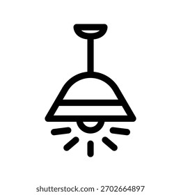 Icono de la lámpara colgante Ilustración Plantilla de diseño de Vector