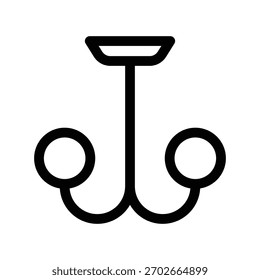 Modelo de design de vetor de ilustração de ícone de lâmpada de suspensão