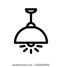 Modelo de design de vetor de ilustração de ícone de lâmpada de suspensão