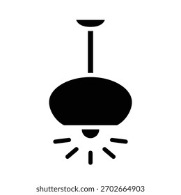 Modelo de design de vetor de ilustração de ícone de lâmpada de suspensão