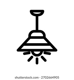 Modelo de design de vetor de ilustração de ícone de lâmpada de suspensão