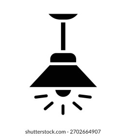 Modelo de design de vetor de ilustração de ícone de lâmpada de suspensão