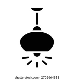 Icono de la lámpara colgante Ilustración Plantilla de diseño de Vector