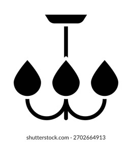 Modelo de design de vetor de ilustração de ícone de lâmpada de suspensão