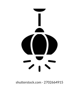 Icono de la lámpara colgante Ilustración Plantilla de diseño de Vector