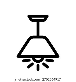 Modelo de design de vetor de ilustração de ícone de lâmpada de suspensão