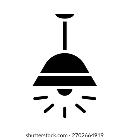 Icono de la lámpara colgante Ilustración Plantilla de diseño de Vector