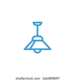 Hanging lamp icon. Line design template. Vector illustration