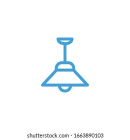 Hanging lamp icon. Line design template. Vector illustration