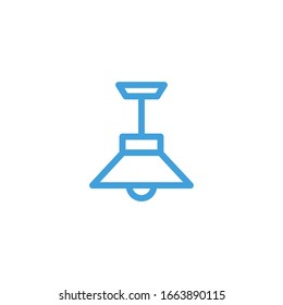 Hanging lamp icon. Line design template. Vector illustration
