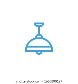 Icono de lámpara colgando. Plantilla de diseño de línea. Ilustración del vector