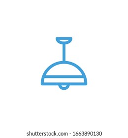 Hanging lamp icon. Line design template. Vector illustration