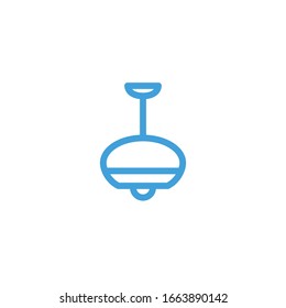 Hanging lamp icon. Line design template. Vector illustration