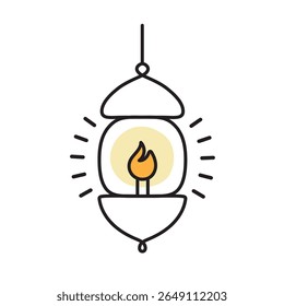 Icône de lampe suspendue, forme d'illustration vectorielle isolée sur fond blanc.