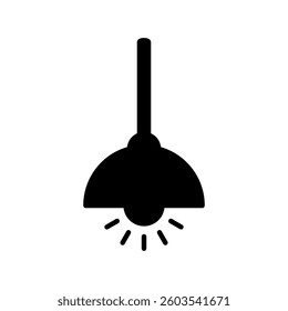 hanging lamp icon, simple flat style, illustration, logo sign symbol pictogram template, for ui or ux isolated on white for mobile app, editable