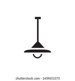 Hanging lamp Icon, lamp symbol, vector