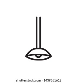 Hanging lamp Icon, lamp symbol, vector