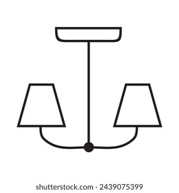 hanging lamp icon vector design. hanging lamp illustration vector design