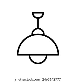 Icono de lámpara colgante Plantilla de diseño de Vector simple y limpia