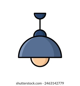 hanging lamp icon vector design template simple and clean