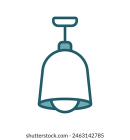 Icono de lámpara colgante Plantilla de diseño de Vector simple y limpia