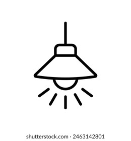 hanging lamp icon vector design template simple and clean