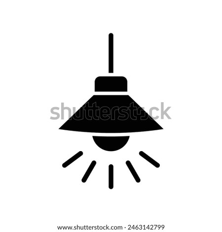 hanging lamp icon vector design template simple and clean