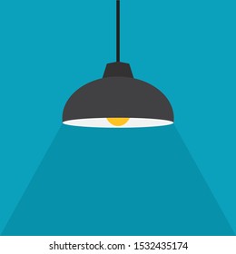 hanging lamp icon - vector illustration