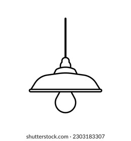 Vector de icono de lámpara colgante en el diseño de moda
