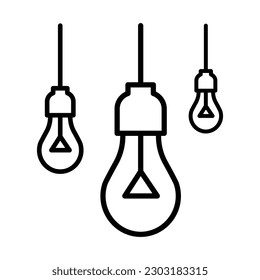 Vector de icono de lámpara colgante en el diseño de moda