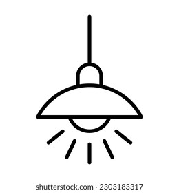 Hanging lamp icon vector on trendy design