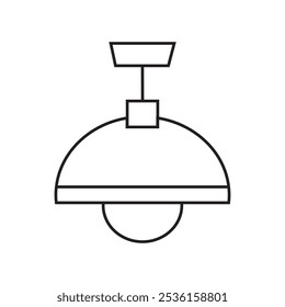 Hanging lamp icon vector on trendy
