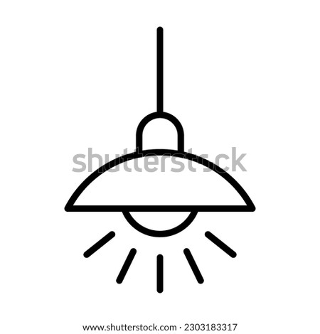 Hanging lamp icon vector on trendy design
