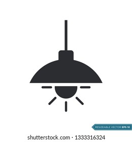 Hanging Lamp Icon Vector Template illustration design